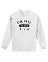 Retired Navy Adult Long Sleeve Shirt-Long Sleeve Shirt-TooLoud-White-Small-Davson Sales