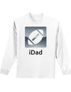 iDad Football Adult Long Sleeve Shirt-Long Sleeve Shirt-TooLoud-White-Small-Davson Sales