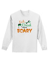 Eat Drink Scary Green Adult Long Sleeve Shirt-Long Sleeve Shirt-TooLoud-White-Small-Davson Sales