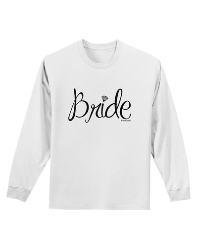 Bride Design - Diamond Adult Long Sleeve Shirt-Long Sleeve Shirt-TooLoud-White-Small-Davson Sales