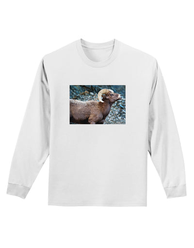 TooLoud Wide Eyed Big Horn Adult Long Sleeve Shirt-Long Sleeve Shirt-TooLoud-White-Small-Davson Sales