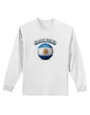 Soccer Ball Flag - Argentina Adult Long Sleeve Shirt-Long Sleeve Shirt-TooLoud-White-Small-Davson Sales