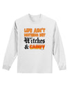 TooLoud Witches and Candy Color Adult Long Sleeve Shirt-Long Sleeve Shirt-TooLoud-White-Small-Davson Sales