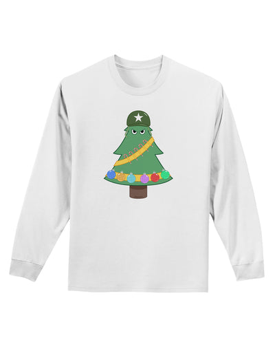 Christmas Tree Armed Design Adult Long Sleeve Shirt-Long Sleeve Shirt-TooLoud-White-Small-Davson Sales