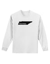 Tennessee - United States Shape Adult Long Sleeve Shirt by TooLoud-Long Sleeve Shirt-TooLoud-White-Small-Davson Sales