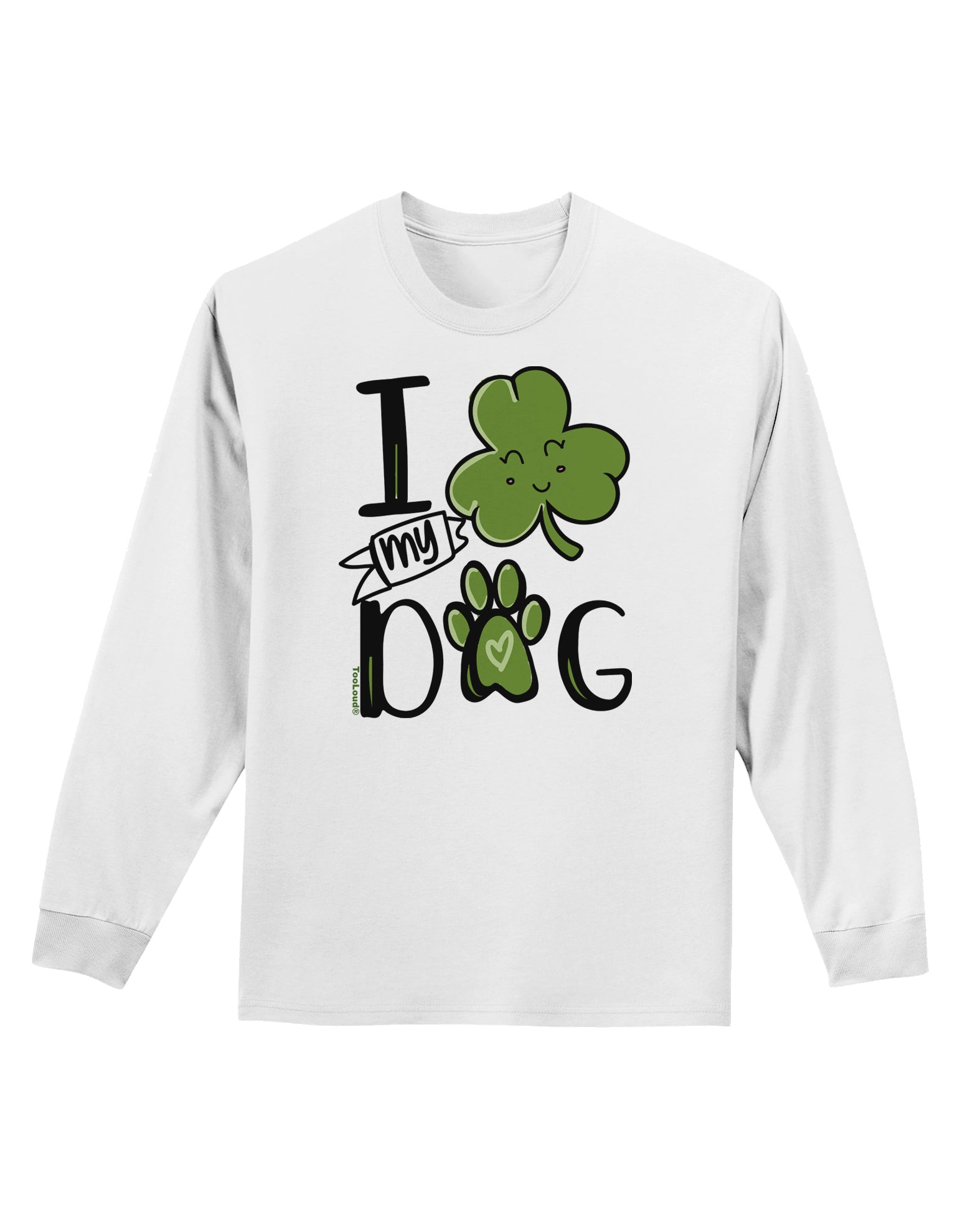 I Shamrock my Dog Adult Long Sleeve Shirt-Long Sleeve Shirt-TooLoud-White-Small-Davson Sales