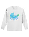 Baby Boy Carriage Adult Long Sleeve Shirt-Long Sleeve Shirt-TooLoud-White-Small-Davson Sales