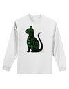 Happy St. Catty's Day - St. Patrick's Day Cat Adult Long Sleeve Shirt by TooLoud-Long Sleeve Shirt-TooLoud-White-Small-Davson Sales