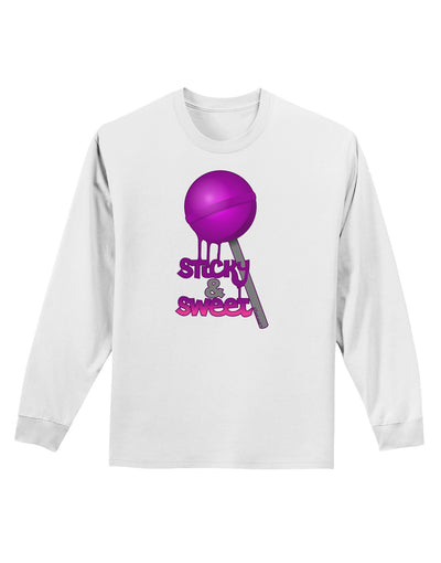 Sticky & Sweet Lollipop Adult Long Sleeve Shirt-Long Sleeve Shirt-TooLoud-White-Small-Davson Sales