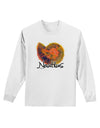 Nautilus Fossil Watercolor Text Adult Long Sleeve Shirt-Long Sleeve Shirt-TooLoud-White-Small-Davson Sales