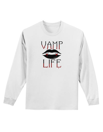 Vamp Life Adult Long Sleeve Shirt-Long Sleeve Shirt-TooLoud-White-Small-Davson Sales