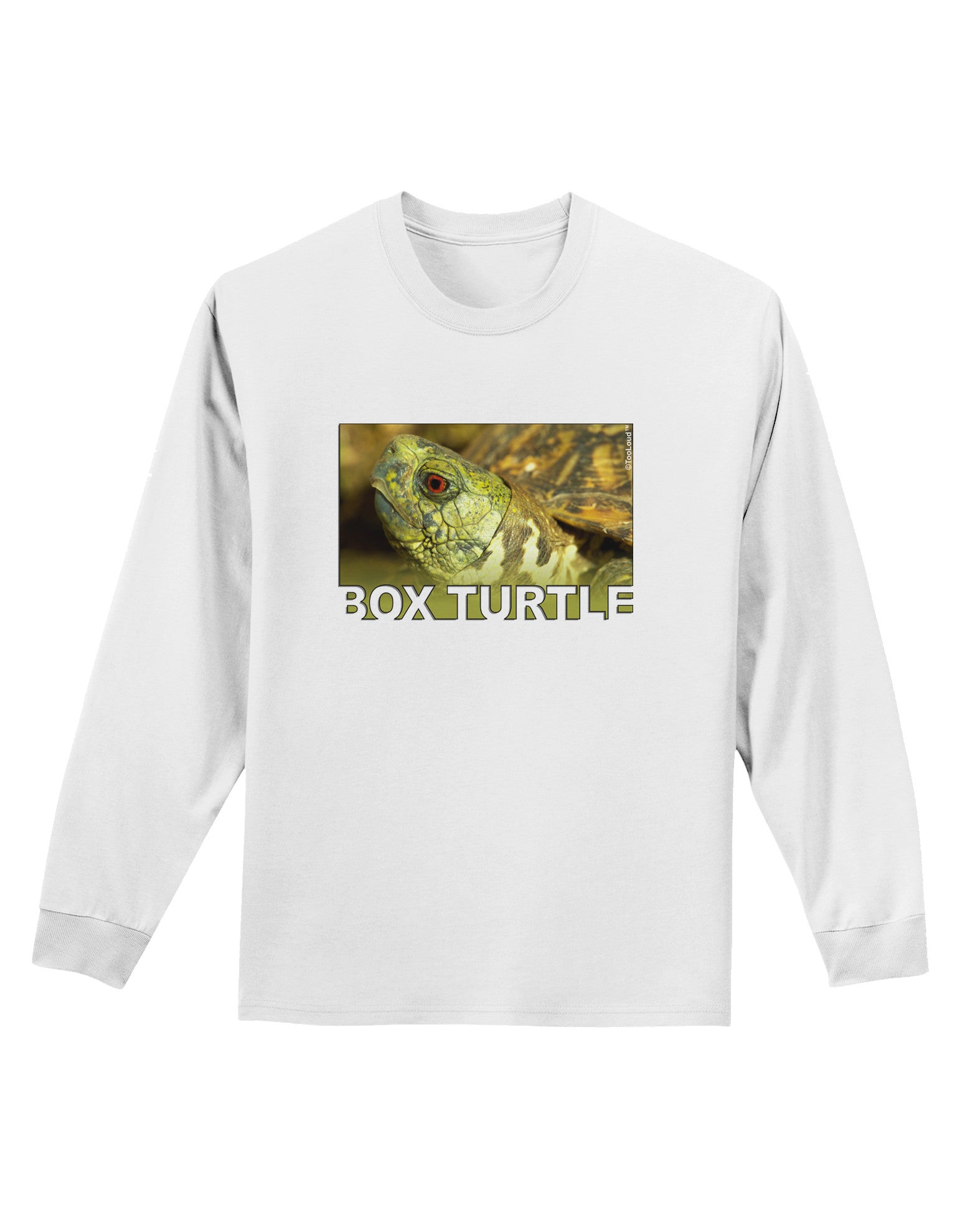 Menacing Turtle with Text Adult Long Sleeve Shirt-Long Sleeve Shirt-TooLoud-White-Small-Davson Sales