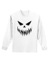 Scary Evil Jack O' Lantern Pumpkin Face Adult Long Sleeve Shirt-Long Sleeve Shirt-TooLoud-White-Small-Davson Sales
