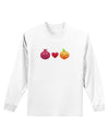 Pomegranate Heart Peach Adult Long Sleeve Shirt-Long Sleeve Shirt-TooLoud-White-Small-Davson Sales