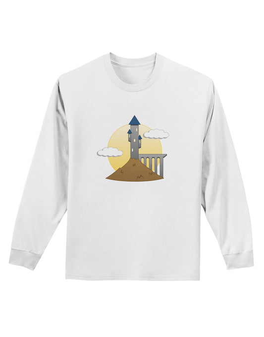 Moonlit Wizard Tower - Halloween Adult Long Sleeve Shirt-Long Sleeve Shirt-TooLoud-White-Small-Davson Sales