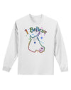 I Believe in Unicorns Adult Long Sleeve Shirt-Long Sleeve Shirt-TooLoud-White-Small-Davson Sales