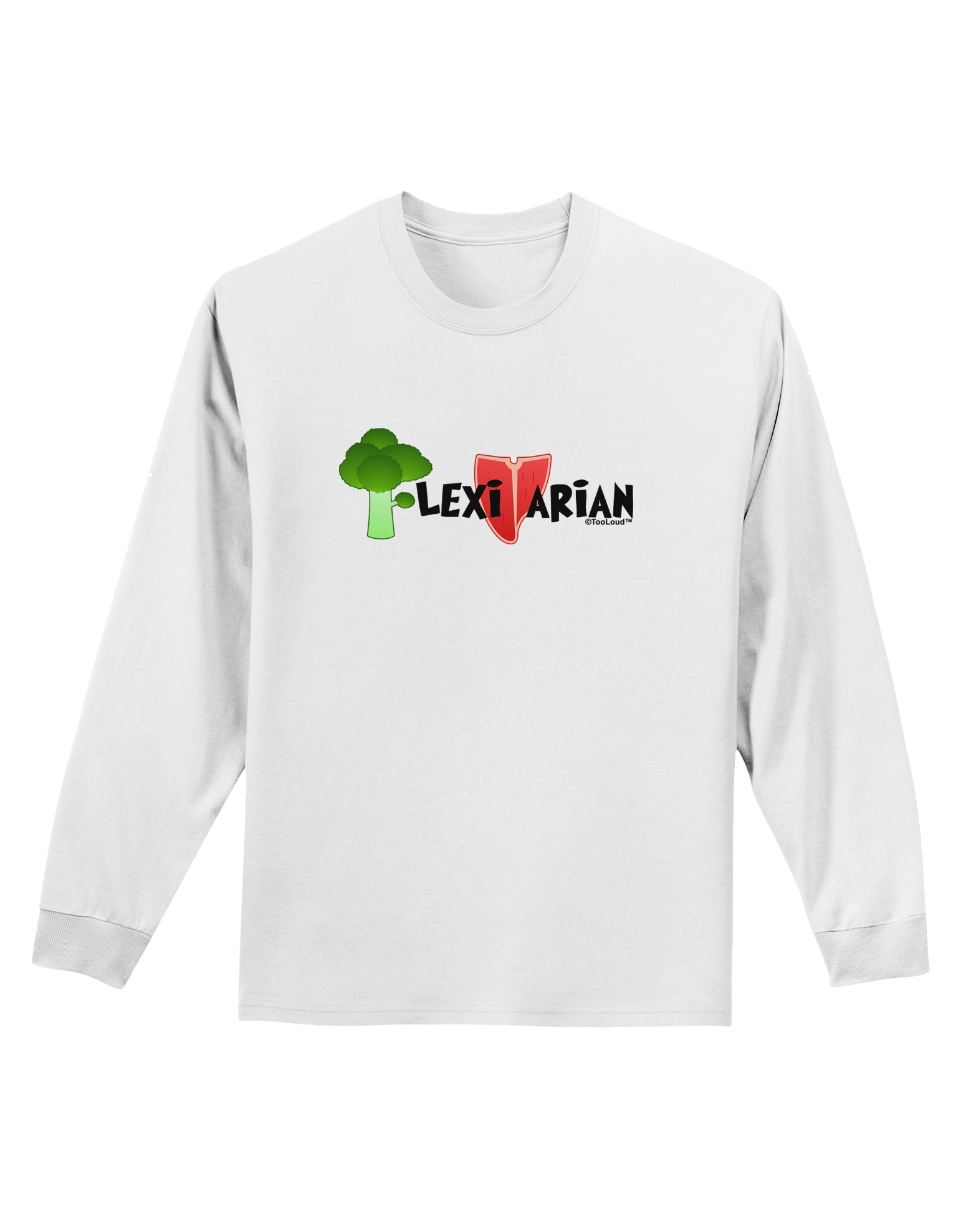 Flexitarian Adult Long Sleeve Shirt by TooLoud-Long Sleeve Shirt-TooLoud-White-Small-Davson Sales