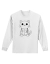 Cat Doctor Coloring Book Style Adult Long Sleeve Shirt-Long Sleeve Shirt-TooLoud-White-Small-Davson Sales