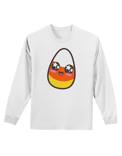 Cute Boy Child Candy Corn Family Halloween Adult Long Sleeve Shirt-Long Sleeve Shirt-TooLoud-White-Small-Davson Sales