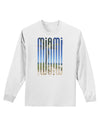 Miami Beach View Mirage Adult Long Sleeve Shirt-Long Sleeve Shirt-TooLoud-White-Small-Davson Sales