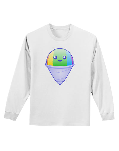 Cute Shaved Ice Adult Long Sleeve Shirt by TooLoud-Long Sleeve Shirt-TooLoud-White-Small-Davson Sales