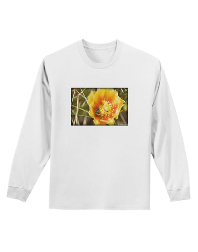 Bee Cactus Adult Long Sleeve Shirt-Long Sleeve Shirt-TooLoud-White-Small-Davson Sales