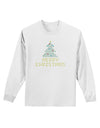 Merry Christmas Sparkles Adult Long Sleeve Shirt-Long Sleeve Shirt-TooLoud-White-Small-Davson Sales