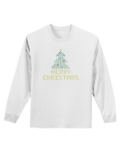 Merry Christmas Sparkles Adult Long Sleeve Shirt-Long Sleeve Shirt-TooLoud-White-Small-Davson Sales