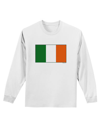 Irish Flag - Flag of Ireland Adult Long Sleeve Shirt-Long Sleeve Shirt-TooLoud-White-Small-Davson Sales