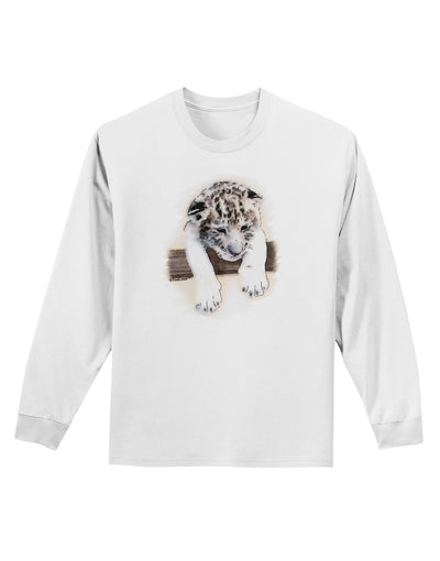 Leopard Cub Adult Long Sleeve Shirt-Long Sleeve Shirt-TooLoud-White-Small-Davson Sales