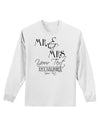 Personalized Mr and Mrs -Name- Established -Date- Design Adult Long Sleeve Shirt-Long Sleeve Shirt-TooLoud-White-Small-Davson Sales