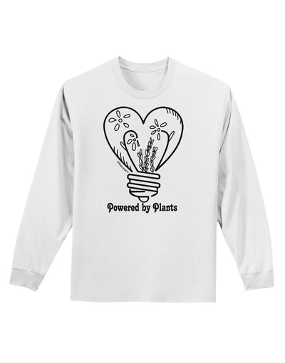 Powered by Plants Adult Long Sleeve Shirt-Long Sleeve Shirt-TooLoud-White-Small-Davson Sales