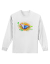 Blue Watercolor Butterfly Adult Long Sleeve Shirt-Long Sleeve Shirt-TooLoud-White-Small-Davson Sales