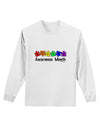 Autism Awareness Month - Colorful Puzzle Pieces Adult Long Sleeve Shirt by TooLoud-Long Sleeve Shirt-TooLoud-White-Small-Davson Sales