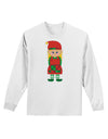 Cute Christmas Elf Girl Adult Long Sleeve Shirt-Long Sleeve Shirt-TooLoud-White-Small-Davson Sales