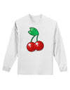 Cherries Adult Long Sleeve Shirt-Long Sleeve Shirt-TooLoud-White-XXXX-Large-Davson Sales