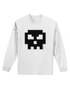 Retro 8-Bit Skull Adult Long Sleeve Shirt-Long Sleeve Shirt-TooLoud-White-Small-Davson Sales