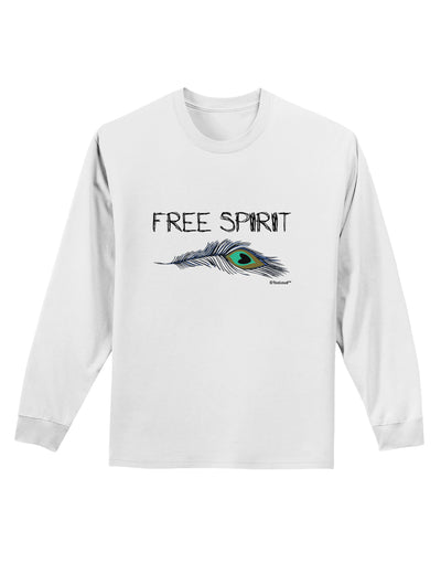 Graphic Feather Design - Free Spirit Adult Long Sleeve Shirt by TooLoud-Long Sleeve Shirt-TooLoud-White-Small-Davson Sales