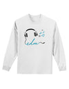 EDM Cord Blue Adult Long Sleeve Shirt-Long Sleeve Shirt-TooLoud-White-Small-Davson Sales