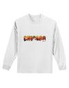 Chicago Skyline Cutout - Sunset Sky Adult Long Sleeve Shirt by TooLoud-Long Sleeve Shirt-TooLoud-White-Small-Davson Sales