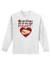 Burritos Are the Way To My Heart Adult Long Sleeve Shirt-Long Sleeve Shirt-TooLoud-White-Small-Davson Sales