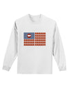 American Bacon Flag Adult Long Sleeve Shirt-Long Sleeve Shirt-TooLoud-White-Small-Davson Sales