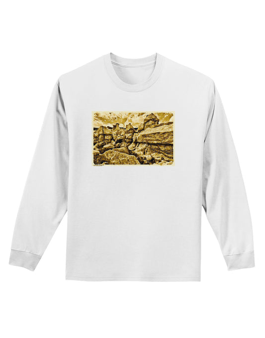 Watercolor Mountains Colorado Adult Long Sleeve Shirt-Long Sleeve Shirt-TooLoud-White-Small-Davson Sales