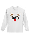 Matching Family Christmas Design - Reindeer - Dad Adult Long Sleeve Shirt by TooLoud-Long Sleeve Shirt-TooLoud-White-Small-Davson Sales