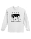 Eight Maids A Milking Text Adult Long Sleeve Shirt-Long Sleeve Shirt-TooLoud-White-Small-Davson Sales