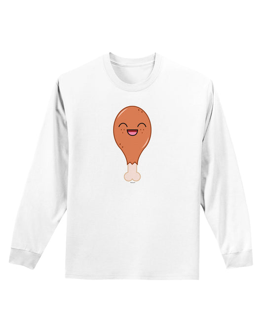 Chicken Leg Adult Long Sleeve Shirt-Long Sleeve Shirt-TooLoud-White-Small-Davson Sales