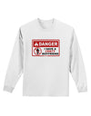 Danger - Crazy Boyfriend Adult Long Sleeve Shirt-Long Sleeve Shirt-TooLoud-White-Small-Davson Sales