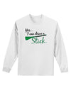 Drive Stick Green Adult Long Sleeve Shirt-Long Sleeve Shirt-TooLoud-White-Small-Davson Sales