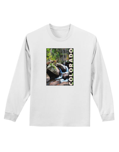 Rockies River with Text Adult Long Sleeve Shirt-Long Sleeve Shirt-TooLoud-White-Small-Davson Sales