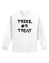 Trick or Treat Halloween Pumpkin Adult Long Sleeve Shirt-Long Sleeve Shirt-TooLoud-White-Small-Davson Sales